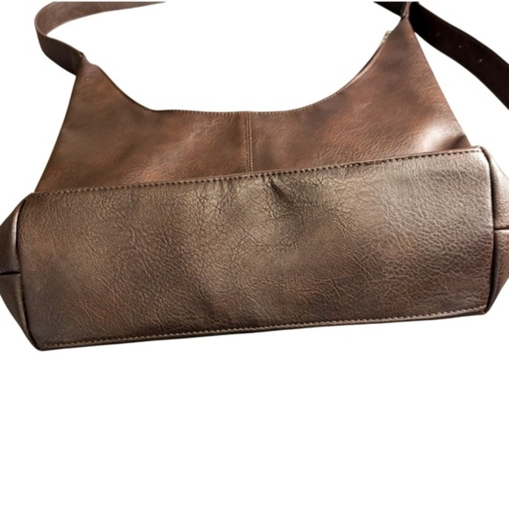 Tik Tok Shop Perfect Slouchy Purse Brown Crossbody Bag Adjustable‎ Faux Leather - Picture 3 of 11